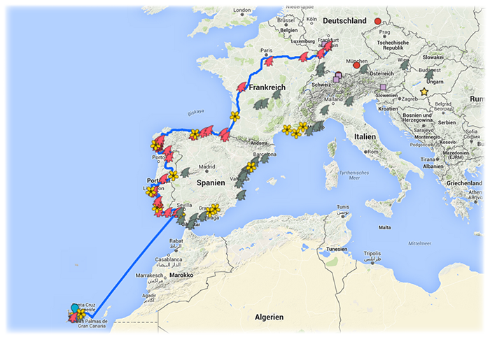 Silent Journey – Starting new route from La Gomera to Heidelberg